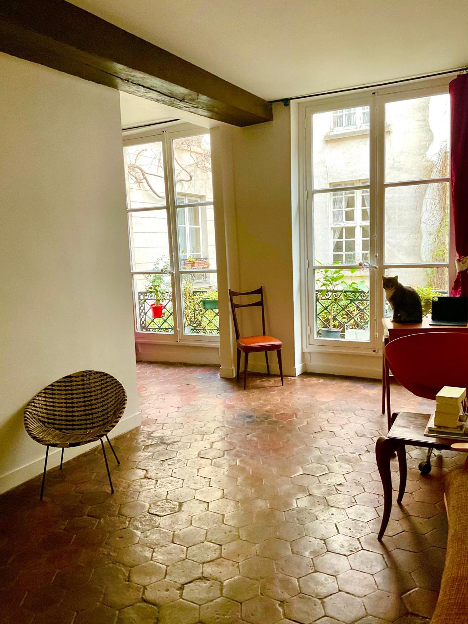 Appartement Bel Ancien Sur Cour Verdoyante *